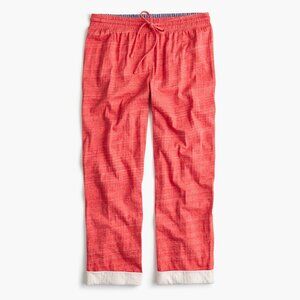 J CREW S Heather Red Saturday Morning Pant Drawstring Double Knit